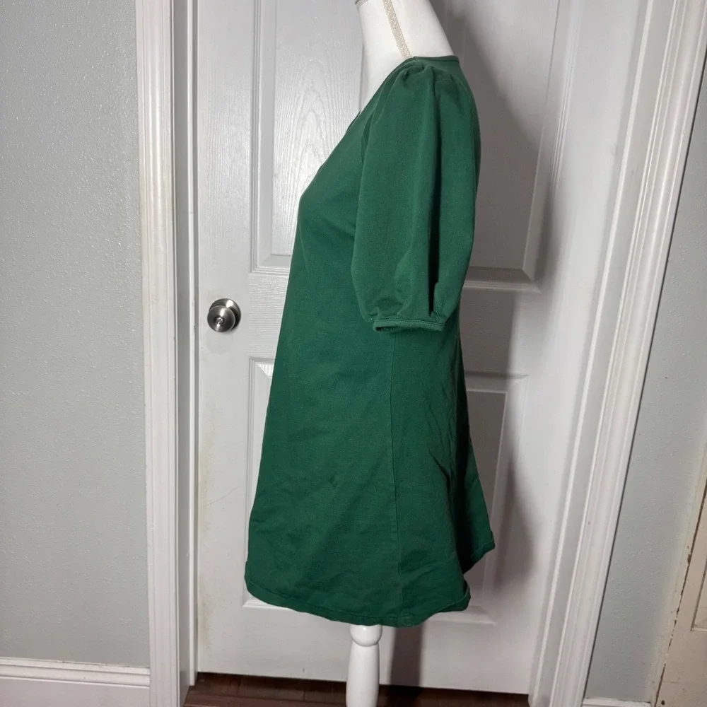 Velvet by Graham & Spencer for Anthropologie Green Puff Sleeve Dress – Size S - Picture 3 of 7
